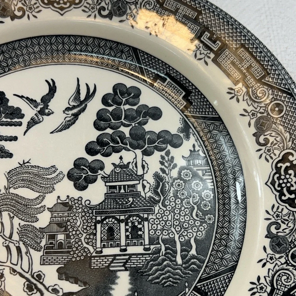 Churchill Midnight Willow Set 4 Dinner Plates 10